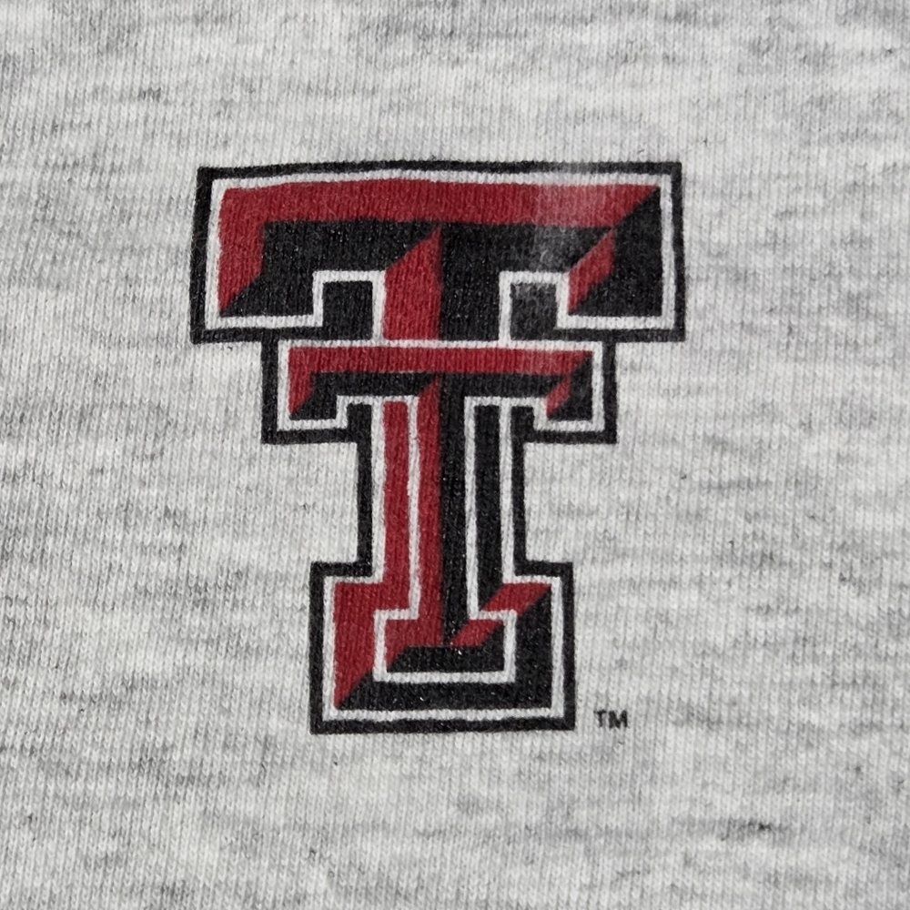 Vtg Texas Tech Baseball Jersey Logo Button-Up Gray USA Medium Heron Bay Shirt - Picture 4 of 8
